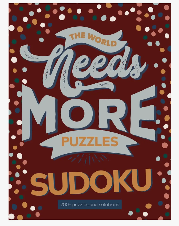 'The World Needs More Sudoku' Book Puzzle Pad