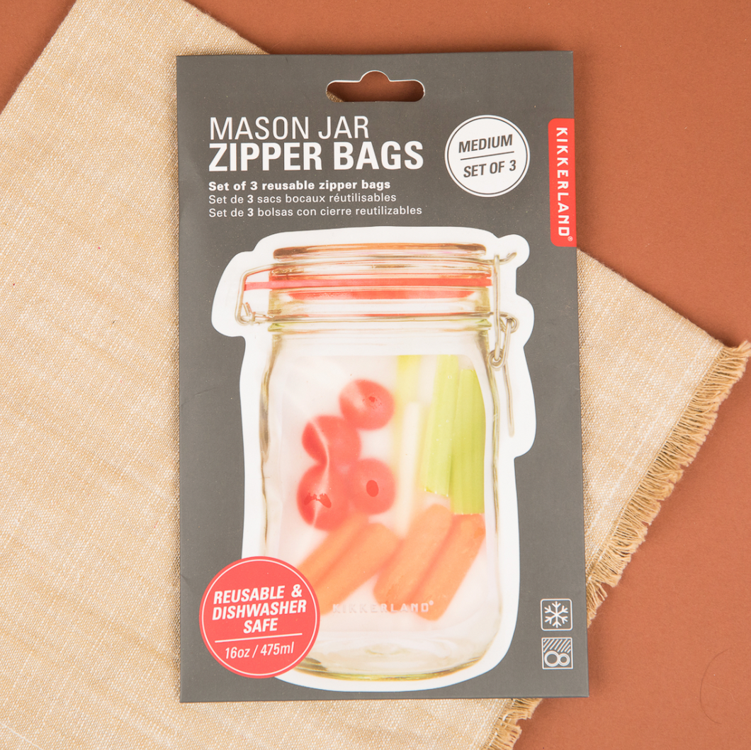 Mason Jar Zipper Bags
